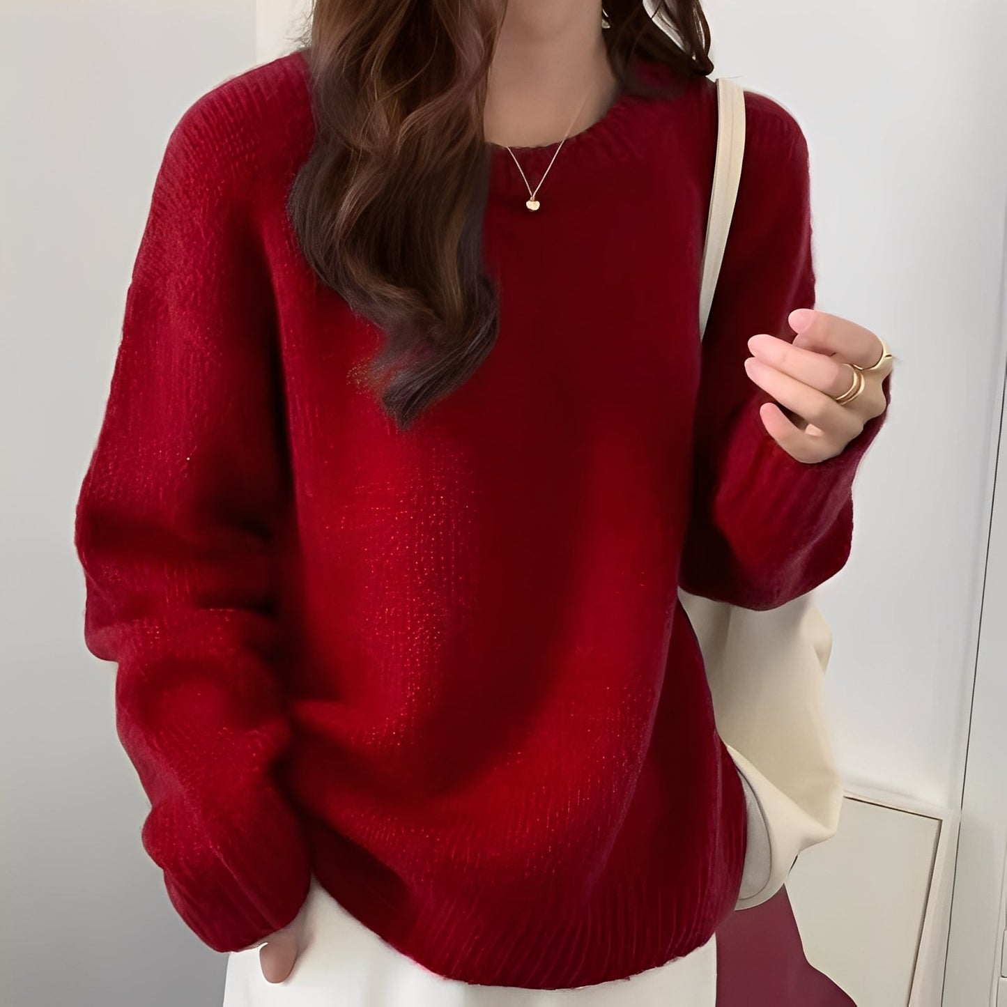 Roxanna - Prosty oversize sweter dla kobiet