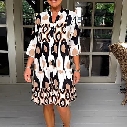 Floriane - Sukienka luźna z nadrukiem dla kobiet