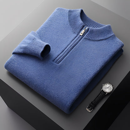 Weldon - Sweter z połowicznym zamkiem dla mężczyzn