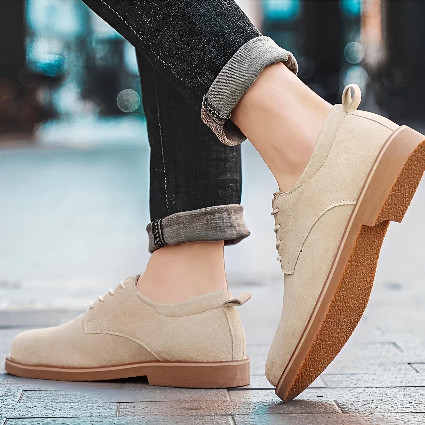 Austin - Luźne formalne buty zamszowe dla mężczyzn