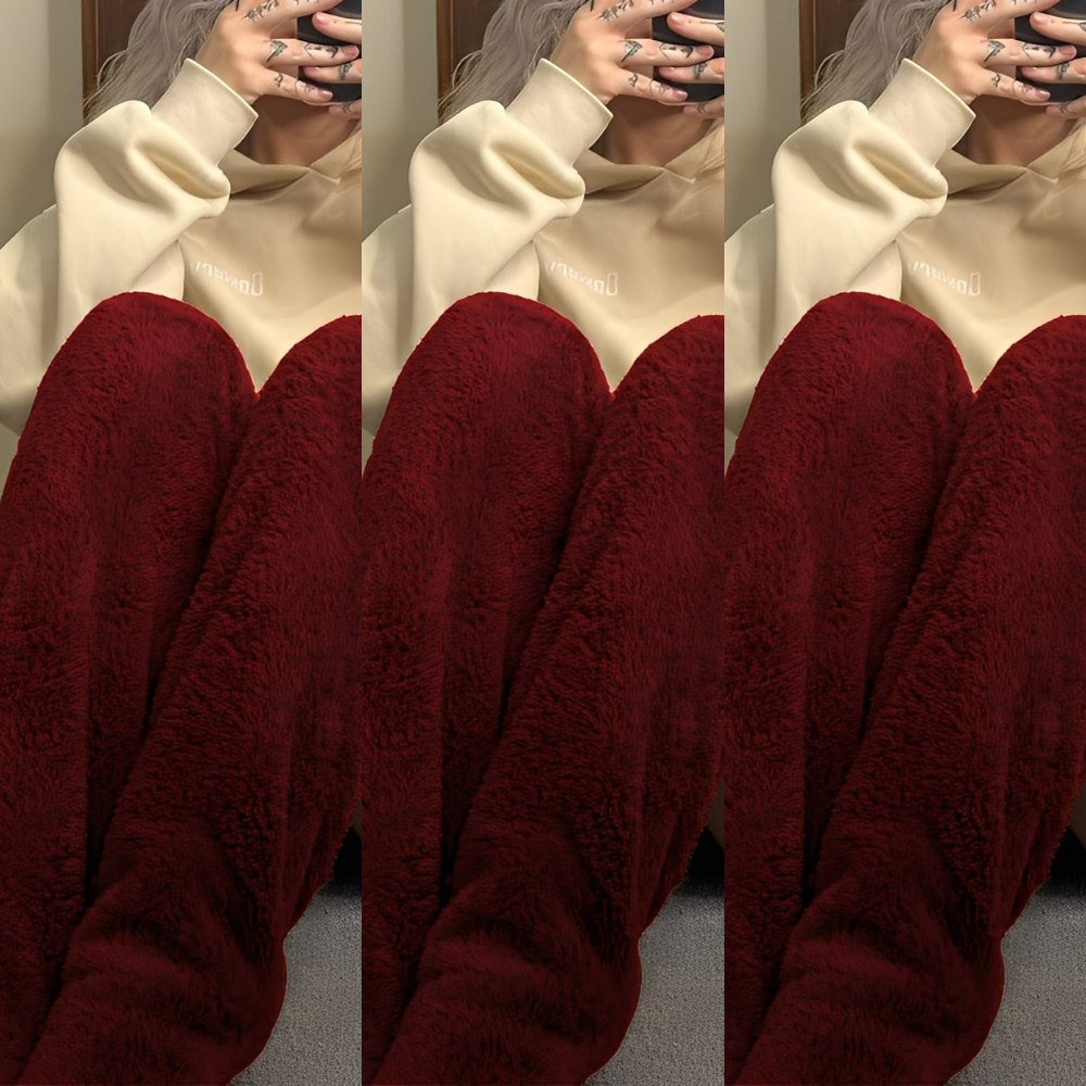 Camellia - Ciepłe, ponadkolanowe skarpety zimowe dla kobiet