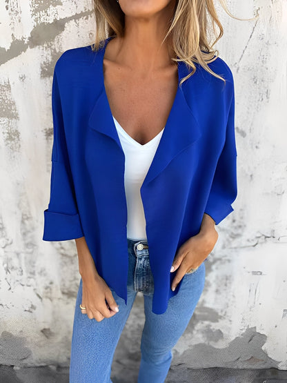 Angelle - Stylowy, luźno siedzący blezer zamszowy dla kobiet