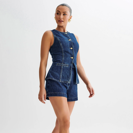 Debra - Swobodny zestaw z denimu dla kobiet