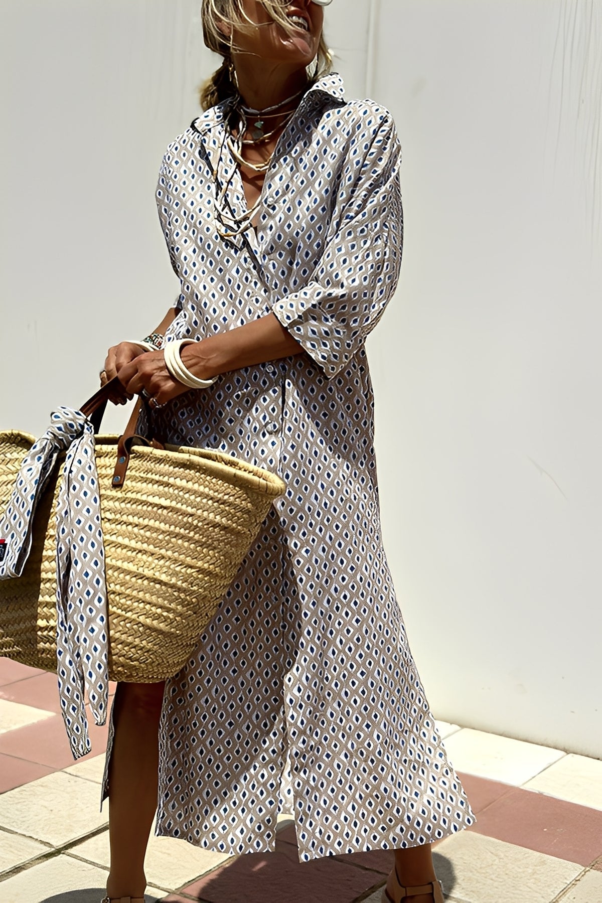 Amélie - Tradycyjna damska sukienka w paski