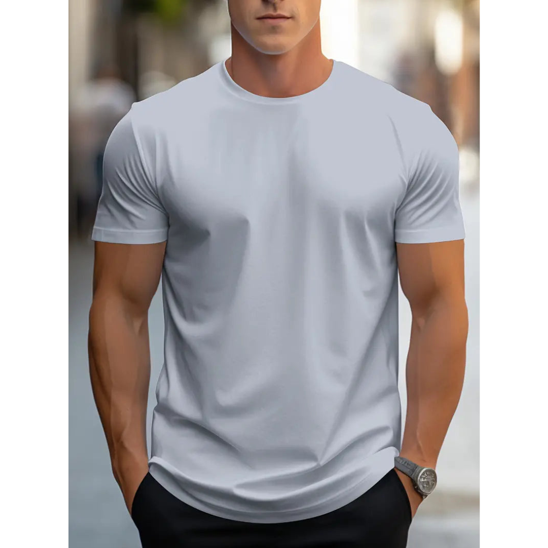 Brian - Klasyczny męski T-shirt z krótkim rękawem
