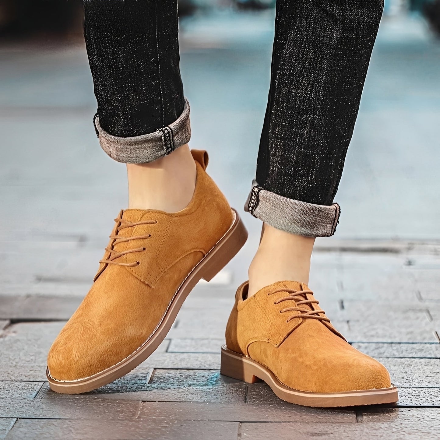 Austin - Luźne formalne buty zamszowe dla mężczyzn