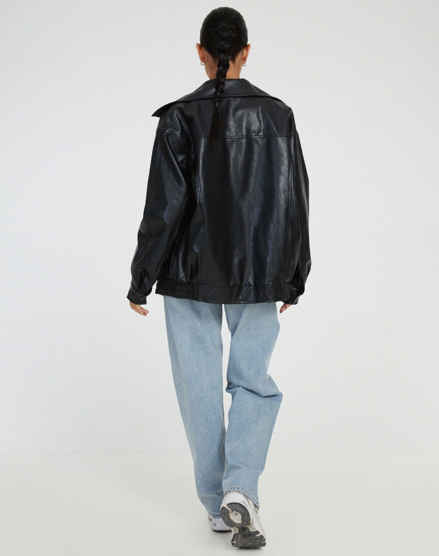Sophia - Casualowa kurtka skórzana oversize