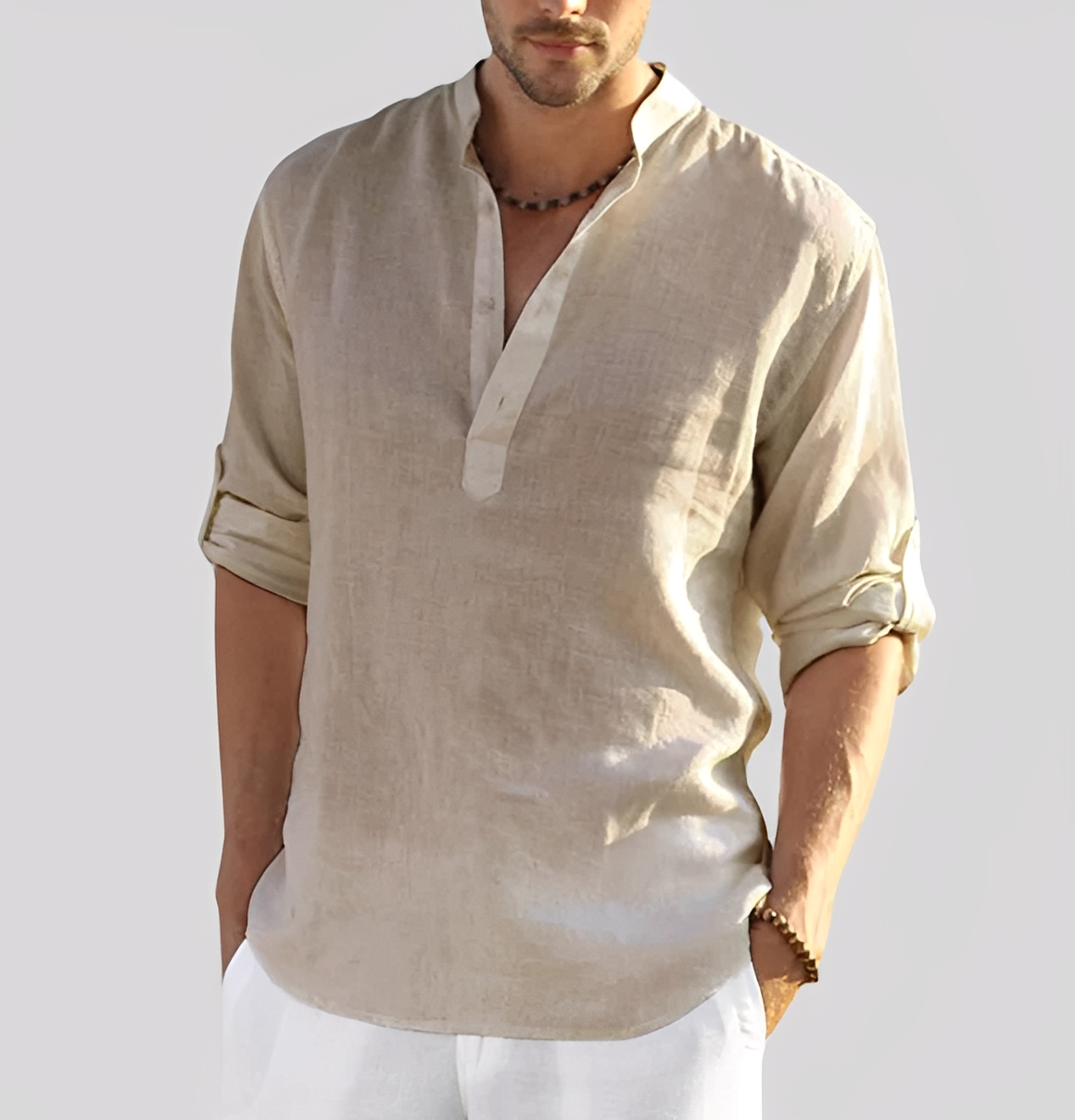 Adriano – Męska koszula z lnu