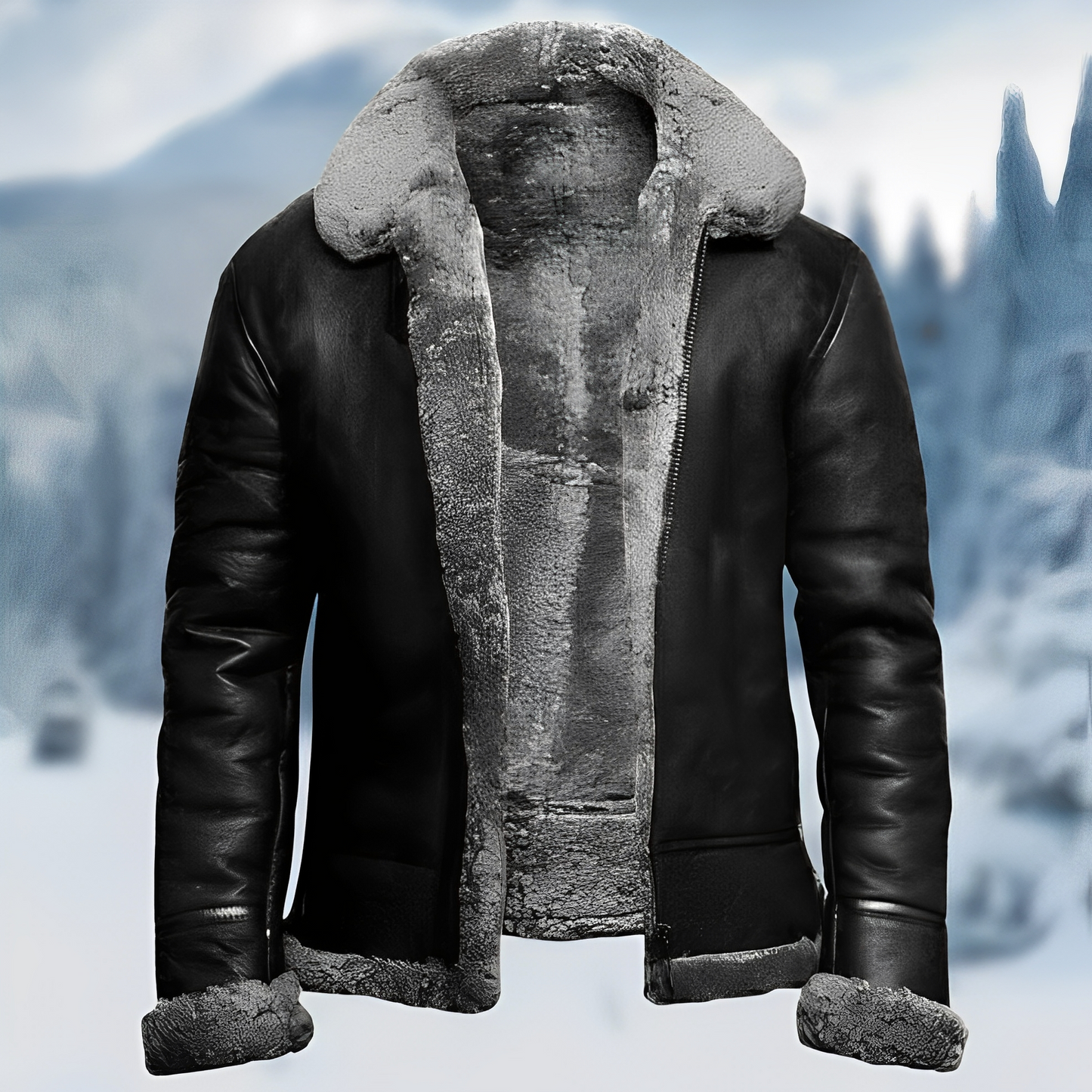 Jefferson - Wytrzymała kurtka skórzana z klasycznym kołnierzem dla mężczyzn