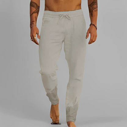 Eladio - Spodnie na luzie z sznurkiem dla mężczyzn