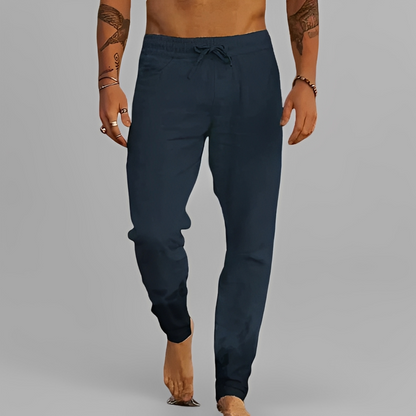 Eladio - Spodnie na luzie z sznurkiem dla mężczyzn