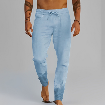 Eladio - Spodnie na luzie z sznurkiem dla mężczyzn