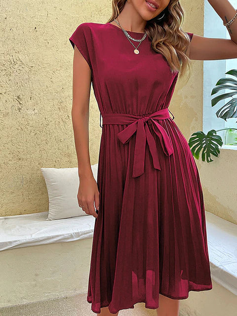 Klara – mini sukienka plisowana z krótkim rękawem damska tego lata