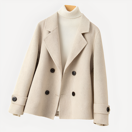 Sofia - Elegancka krótka kaszmirowa kurtka dla kobiet