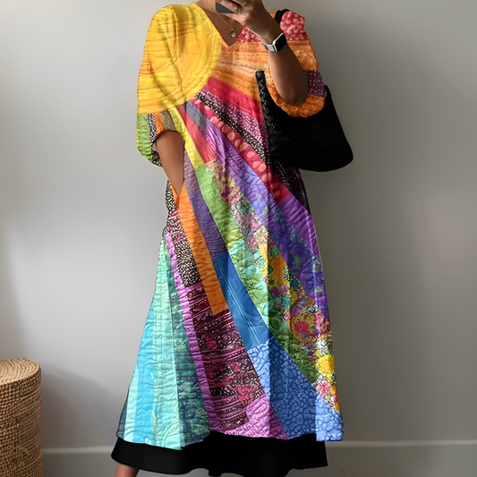 Angeleka - Sukienka wygodna i kolorowa dla kobiet