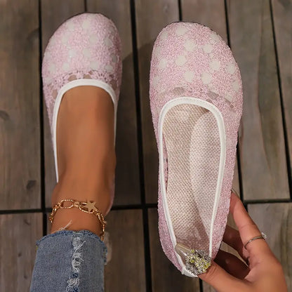 Jessamine - Zapatillas de Ballet Vintage con Malla Transpirable