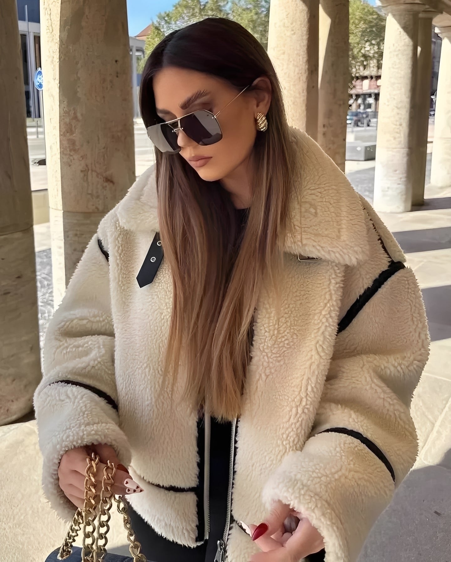 Irene - Ciepła, gruba pluszowa kurtka dla kobiet