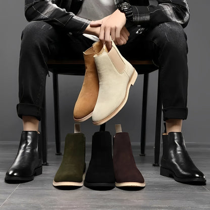 Willard - Stylowe Chelsea-buty z zamszu dla mężczyzn