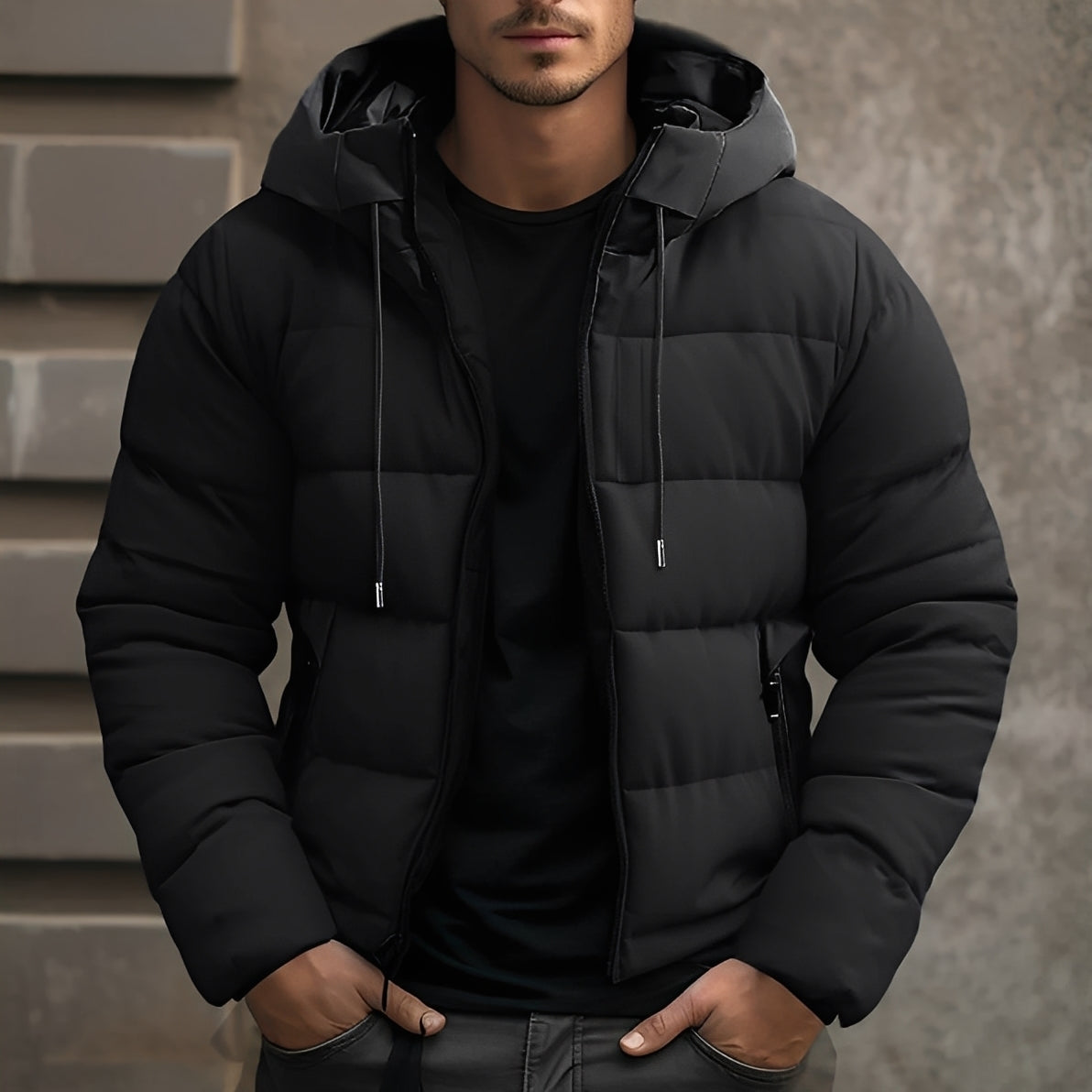 Georgie - Stylowa aksamitna kurtka z kapturem dla mężczyzn