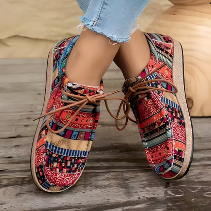 Shanice - Kunstowe, wygodne sneakersy z amortyzacją dla kobiet