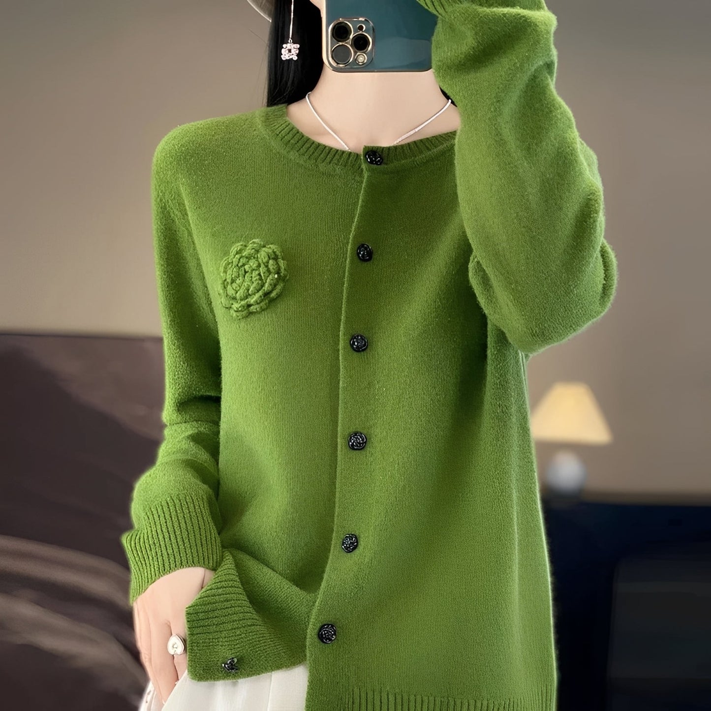 Helena - Stylowe kaszmirowe swetry z kwiatowym wzorem dla kobiet