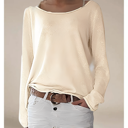 Alexa – Cienki sweter z okrągłym wycięciem