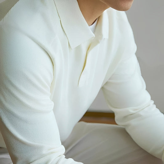 Anton - Luźny sweterek wełniany z kołnierzem rewersowym dla mężczyzn