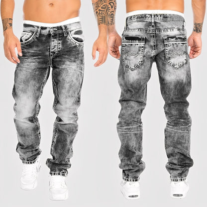 Chris - Luźne jeansy z szerokimi nogawkami dla mężczyzn