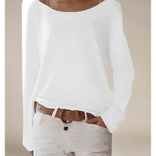 Alexa – Cienki sweter z okrągłym wycięciem