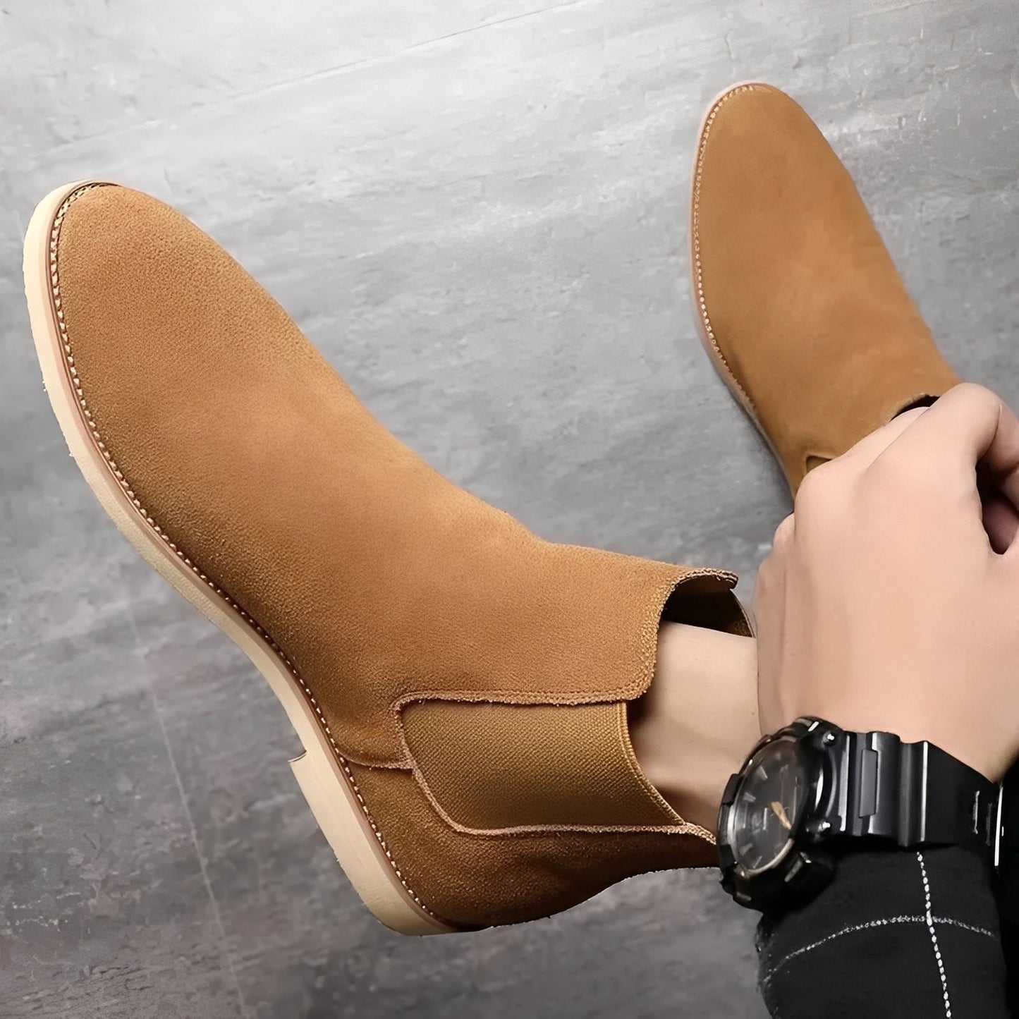 Willard - Stylowe Chelsea-buty z zamszu dla mężczyzn