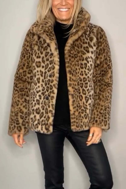 Leopard - Kurtka zimowa ze sztucznego futra