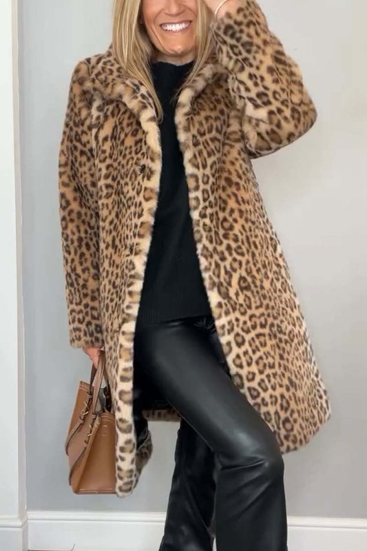 Leopard - Kurtka zimowa ze sztucznego futra