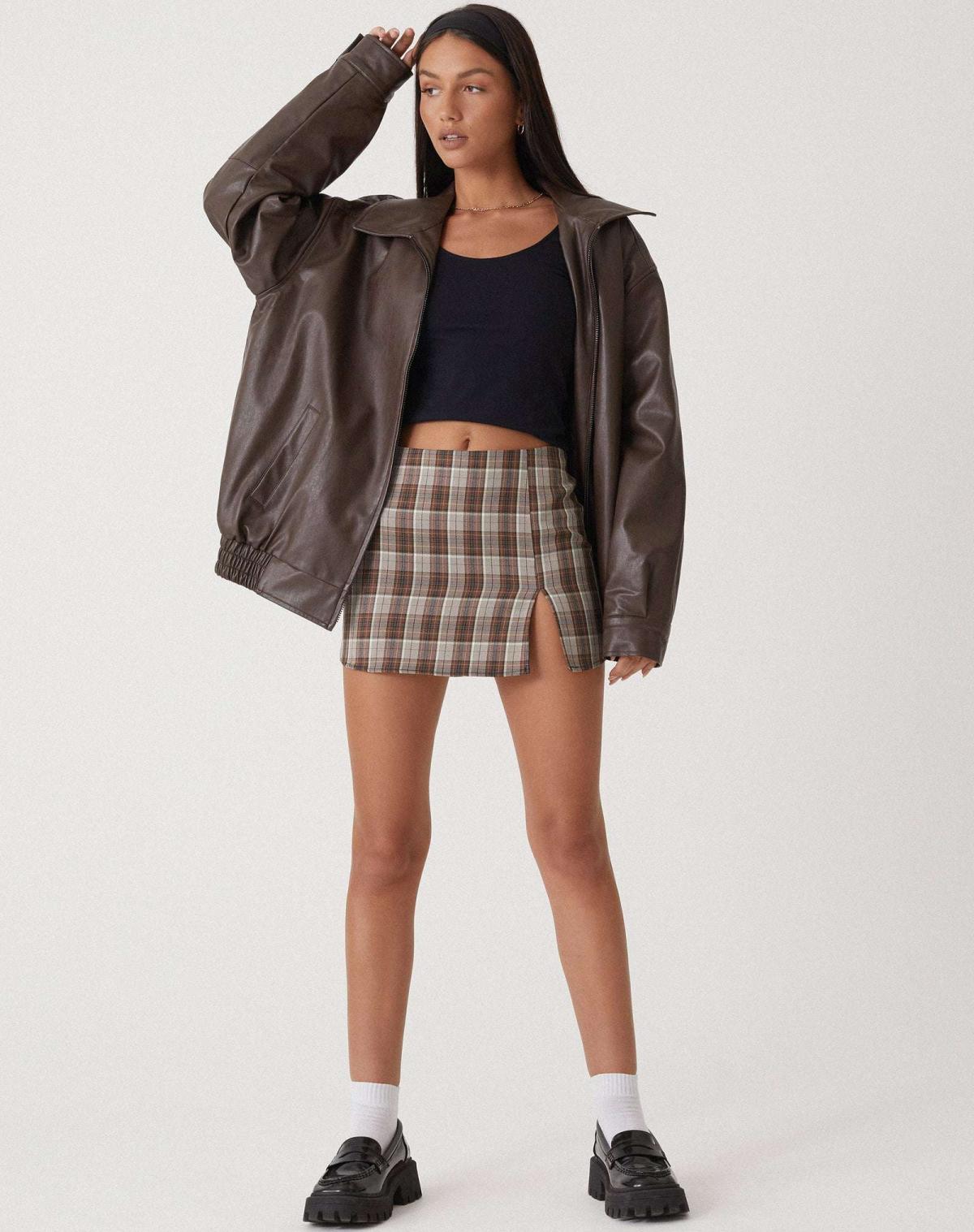 Sophia - Casualowa kurtka skórzana oversize